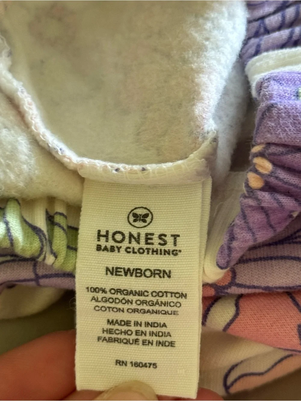 NWOT Honest Company 2pc Retro Floral Sweatshirt Jogger Set Organic NB